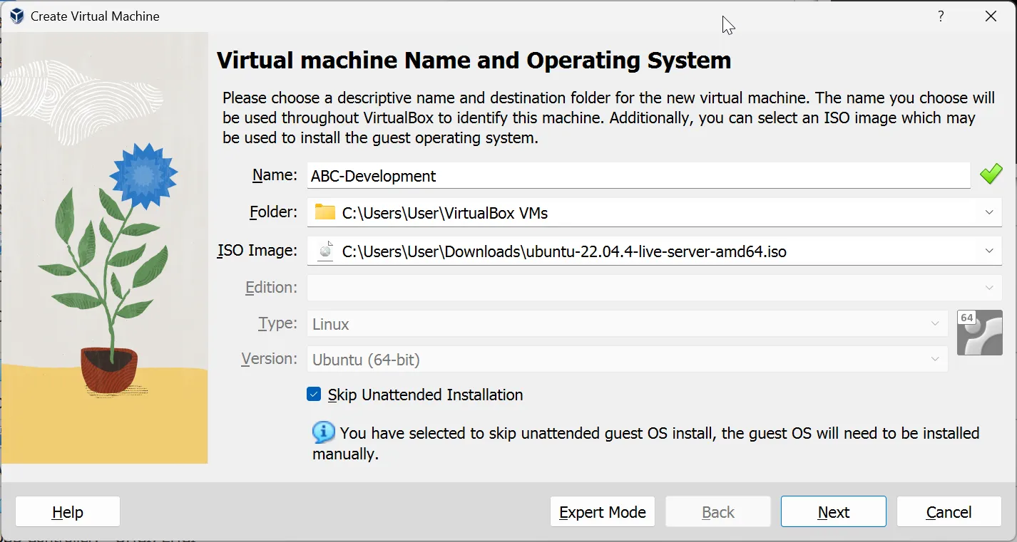 Create new virtual machine